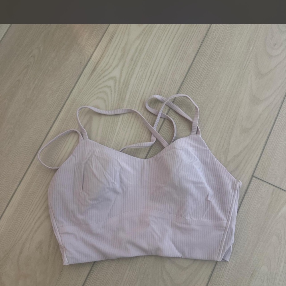 Women's Light Pink Strappy lulu workout bra